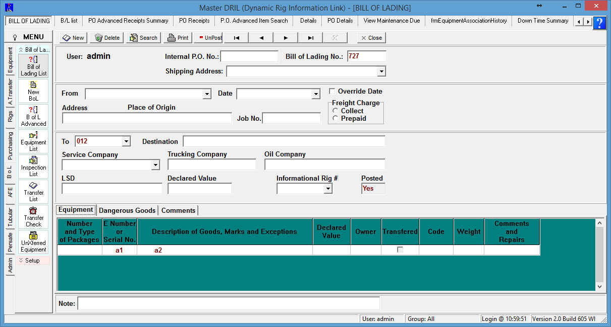 Bill of Lading