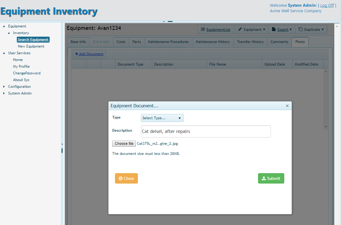 Document and Photo Attachments